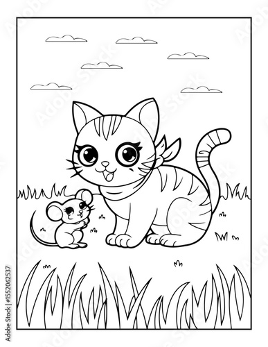 coloring pages isolated on white background