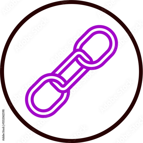 Chain Link Vector Line Purple Circle Black