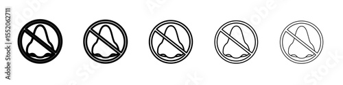 no nose icon simple vector outline logo