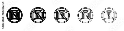 no oil filter icon simple vector outline logo