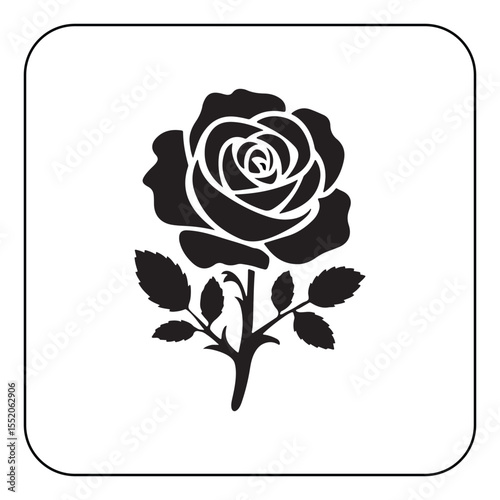 Vector rose flower illustration classic floral decoration