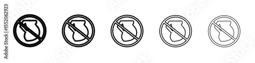 no pregnent icon simple vector outline logo