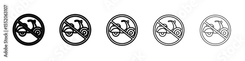 no scooter icon simple vector outline logo
