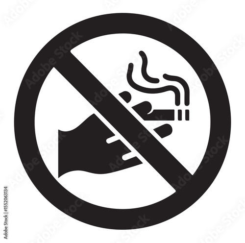 No Smoking icon No smoking, No smoking symbol. no smoke circle in black vector