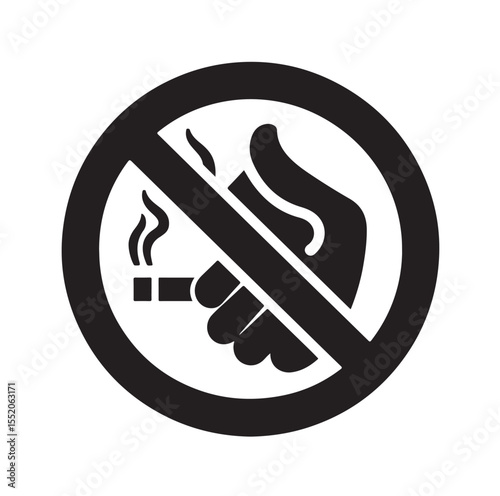 No Smoking icon No smoking, No smoking symbol. no smoke circle in black vector
