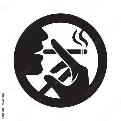 No Smoking icon No smoking, No smoking symbol. no smoke circle in black vector