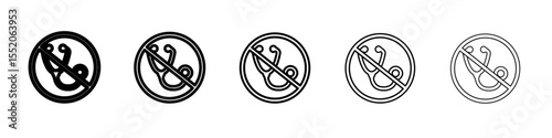 no stethoscope icon simple vector outline logo