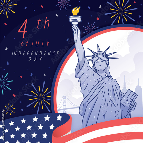 Hand drawn 4th of July - Independence Day 2