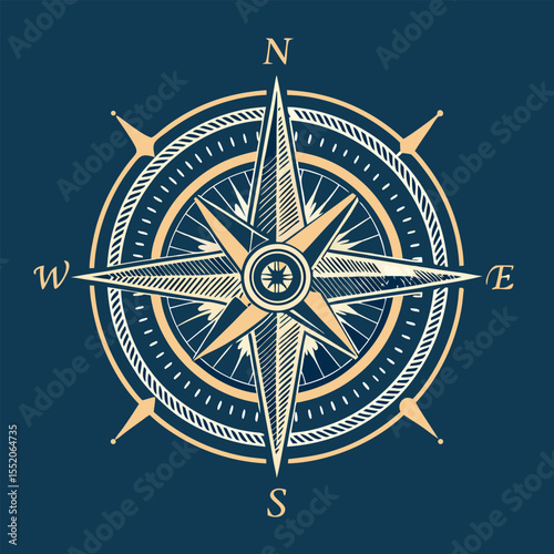 compass rose and compass