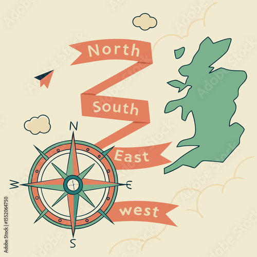 compass rose and compass