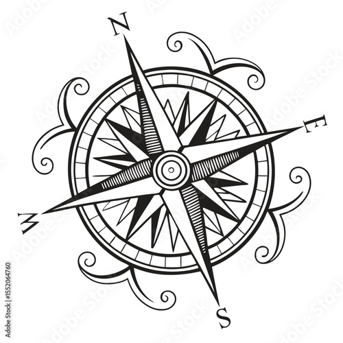 compass rose vector illustration