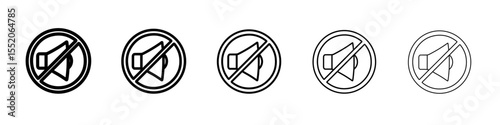 no volume icon simple vector outline logo