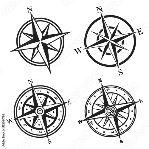 compass rose vector