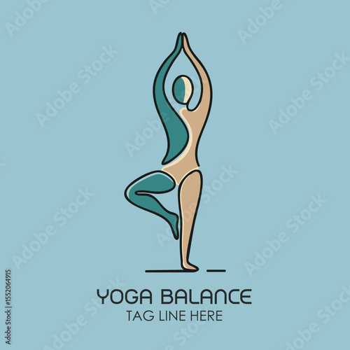 Abstract Yoga Tree Pose