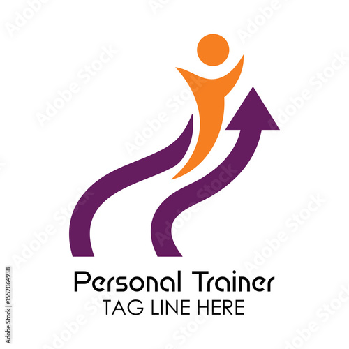Personal Trainer Growth Logo