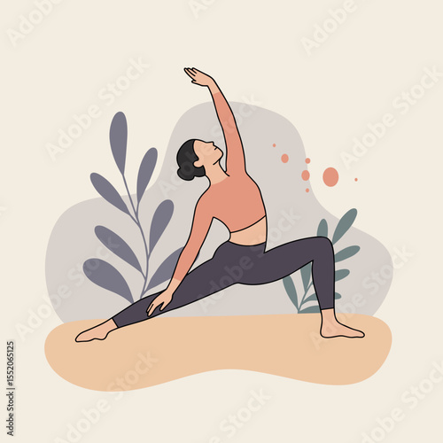 Peaceful Yoga Stretching Pose
