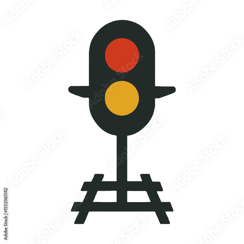 railway traffic light vector illustration icon on white background
Vector icon on the topic of road traffic