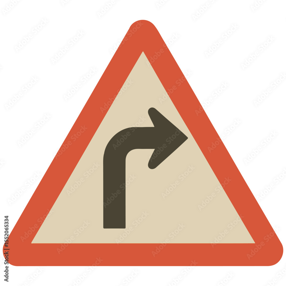 sharp turn sign vector illustration icon on white background
Vector icon on the topic of road traffic sharp turn sign vector illustration icon on white background
Vector icon on the topic of road traffic