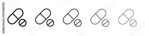 painkiller icon simple vector outline logo