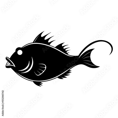 Underwater vector illustration of a swimming fish, perfect for seafood, fishing, and marine designs