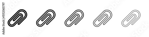 paperclip icon simple vector outline logo