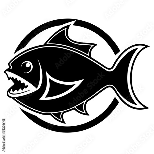 Vector illustration of a cartoon fish on a white background, perfect for designs related to sea life, aquariums, or fishing