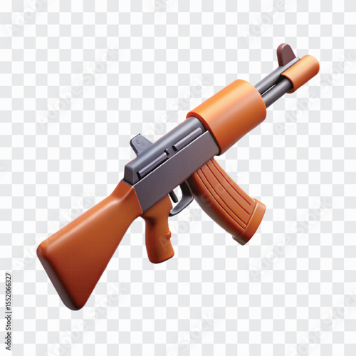 3D Rifle Icon | Weapon, Military Gun, Tactical Shooting Equipment Symbol