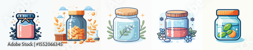 vector of a jar of jam