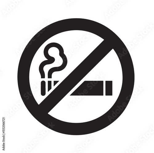 No Smoking icon No smoking, No smoking symbol. no smoke circle in black vector