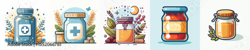 vector of a jar of jam