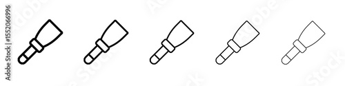 puttty knife icon simple vector outline logo