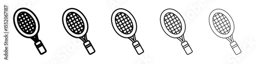 racket icon simple vector outline logo