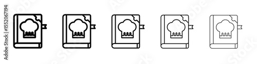 recipe book icon simple vector outline logo
