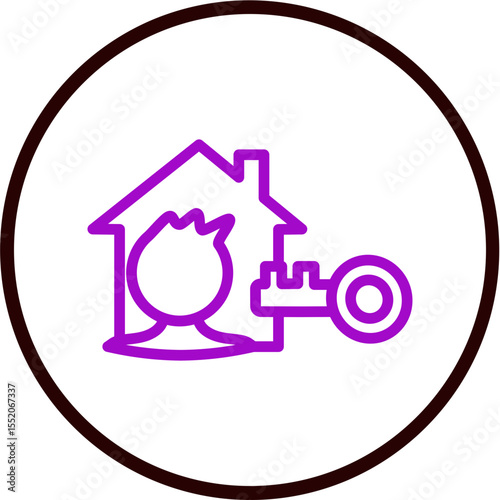 Tenant Vector Line Purple Circle Black
