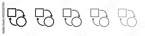 replace icon simple vector outline logo