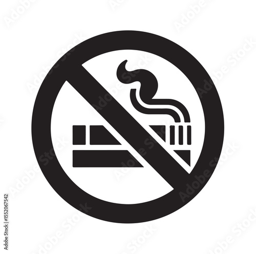 No Smoking icon No smoking, No smoking symbol. no smoke circle in black vector