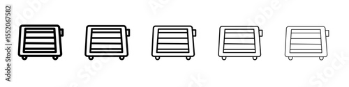 room heater icon simple vector outline logo