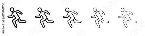 running icon simple vector outline logo