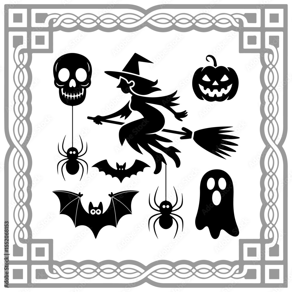 Fototapeta premium Halloween silhouette vector