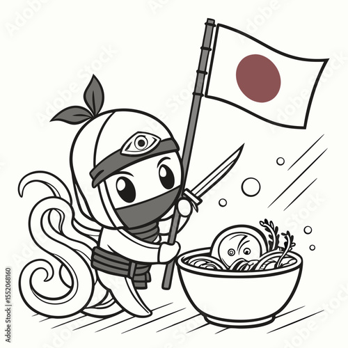 Ninja Octopus and Japanese Cartoon Pack