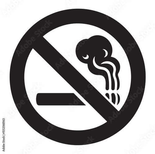 No Smoking icon No smoking, No smoking symbol. no smoke circle in black vector