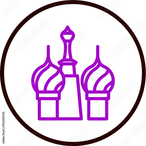 Kremlin Vector Line Purple Circle Black