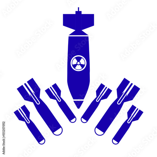illustration of a nuclear missile bomb rocket image