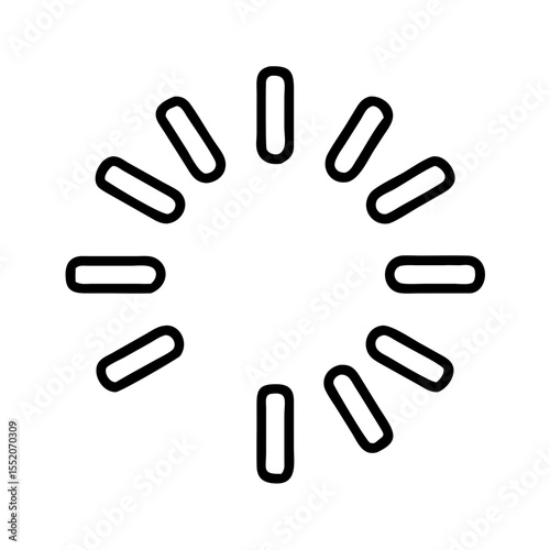 Loading symbol in minimalist design with line art style  