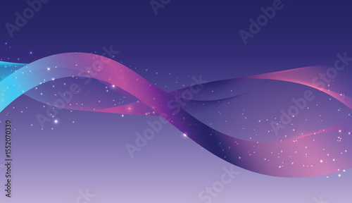Abstract gradient pink purple glowing particles background. bubbles bright light line waves, technology vector illustration design.	
