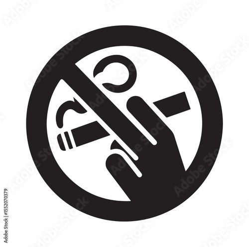 No Smoking icon No smoking, No smoking symbol. no smoke circle in black vector
