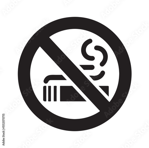 No Smoking icon No smoking, No smoking symbol. no smoke circle in black vector