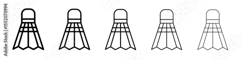 shuttlecock icon simple vector outline logo