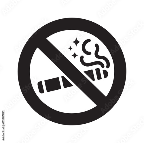 No Smoking icon No smoking, No smoking symbol. no smoke circle in black vector