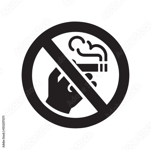No Smoking icon No smoking, No smoking symbol. no smoke circle in black vector